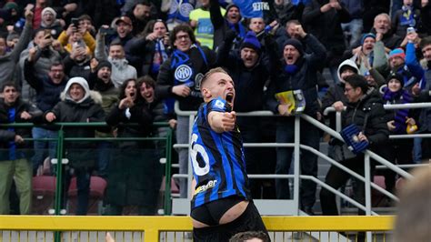 Up and down: Inter title hopes rise as midfielder’s shorts are pulled down during win